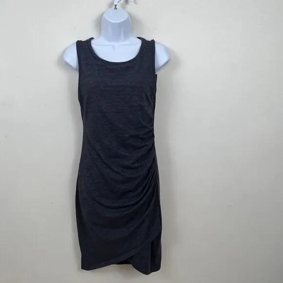 Treasure & Bond Ruched Sleeveless Knit Dress Gray Medium - Picture 5 of 12